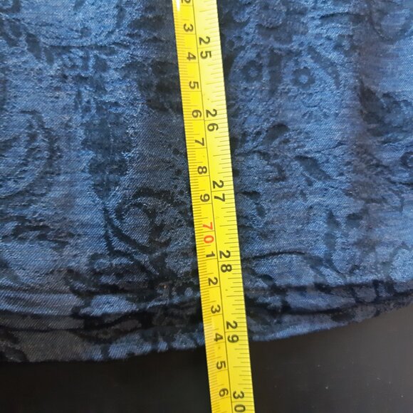 Bugatchi SZ M Classic Fit Tone on Tone Blue Woven Design Men's Button Up Shirt - Picture 12 of 12